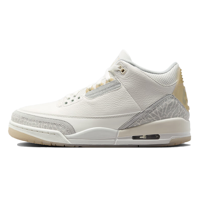耐克男鞋airjordan3aj3白灰象牙白中帮休闲篮球鞋fj9479100
