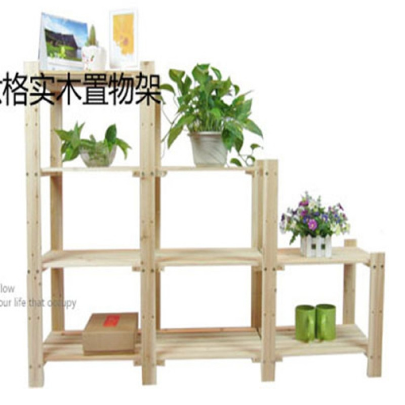定做实木架子简易储物架收纳置物架床头架层架书架木板架鞋架花架(请先与客服确认再)