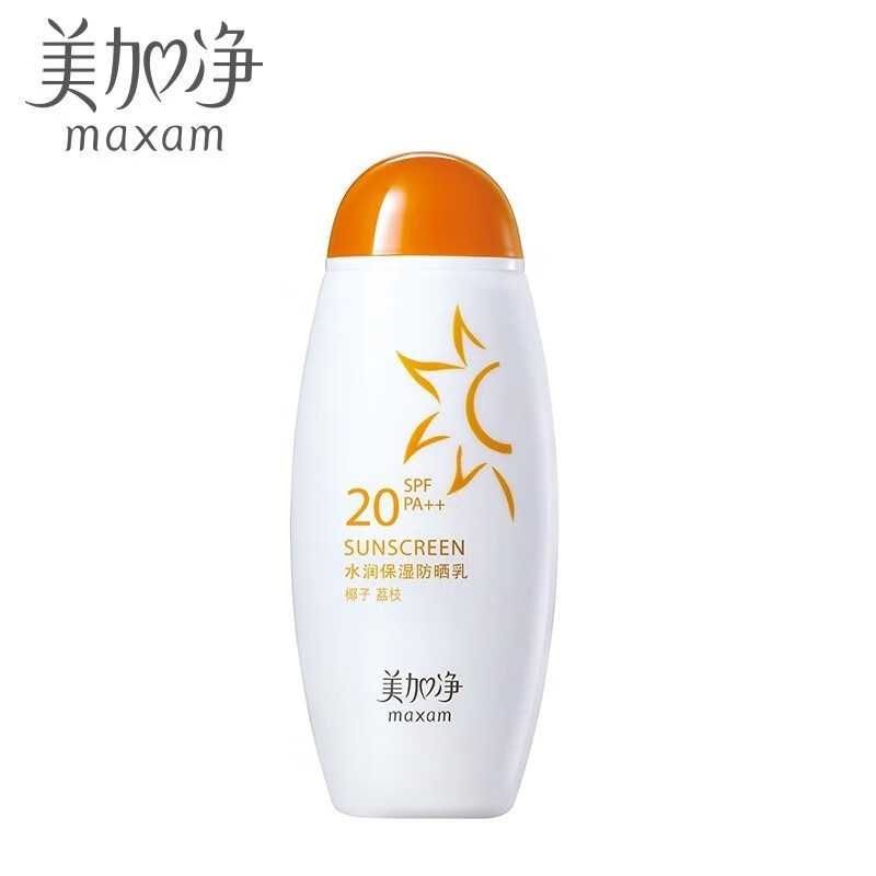 美加净 MAXAM 水润保湿防晒乳100ml户外防晒霜不油腻防水防汗舒适 清爽舒缓