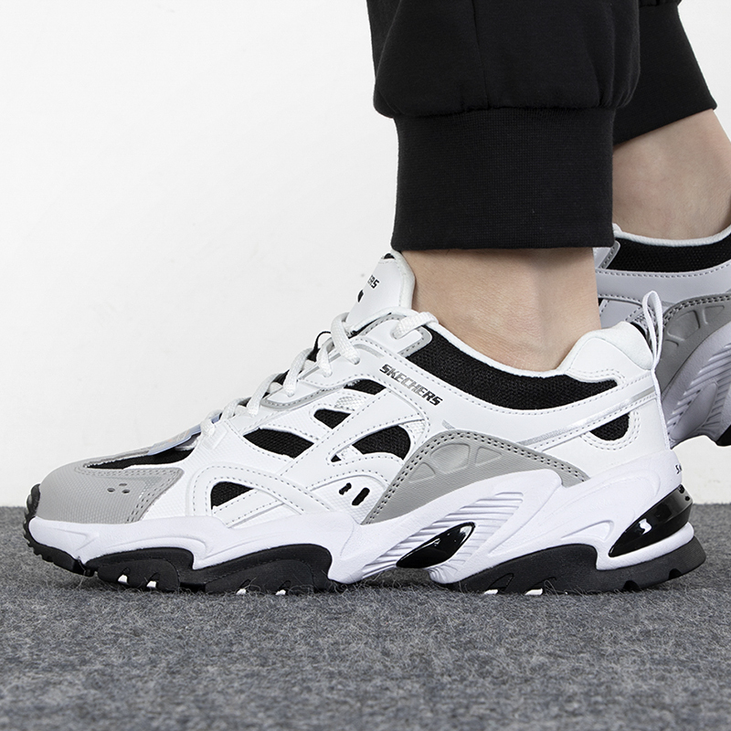 Skechers/斯凯奇男鞋新款透气缓震运动鞋复古时尚休闲鞋894127-WBK ZP
