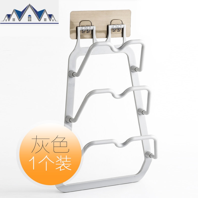 锅盖架壁挂式免打孔厨房放菜板的架子家用砧板收纳用品案板置物架 三维工匠高清大图