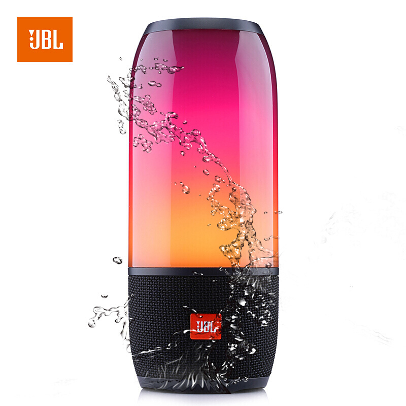 JBL Pulse3 音乐脉动3代 炫彩蓝牙小音箱 音响 低音炮 便携迷你音响 防水音箱 典雅黑