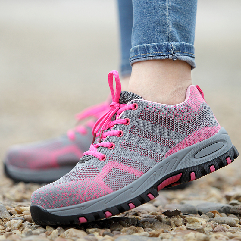 女士劳保鞋夏季透气防臭轻便工作鞋钢包头防砸防刺穿防滑耐磨工地鞋