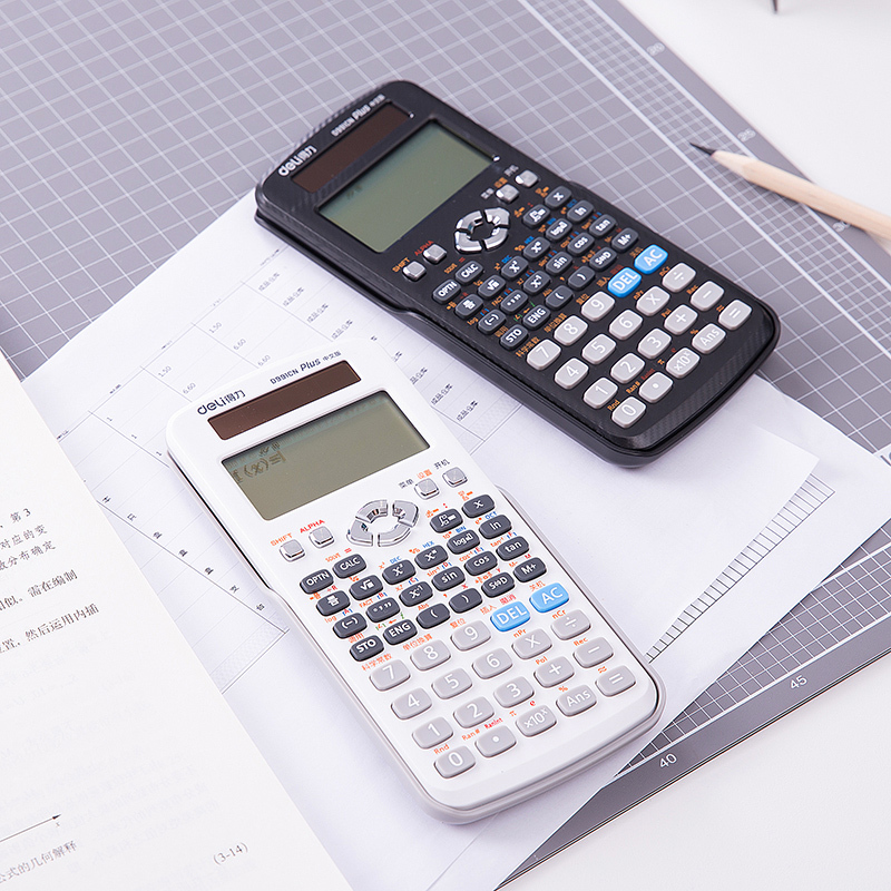 得力科学计算器D991CNB中文版学生考试专用多功能函数计算器太阳能大学考研便携可算方程向量复数积分进制转化