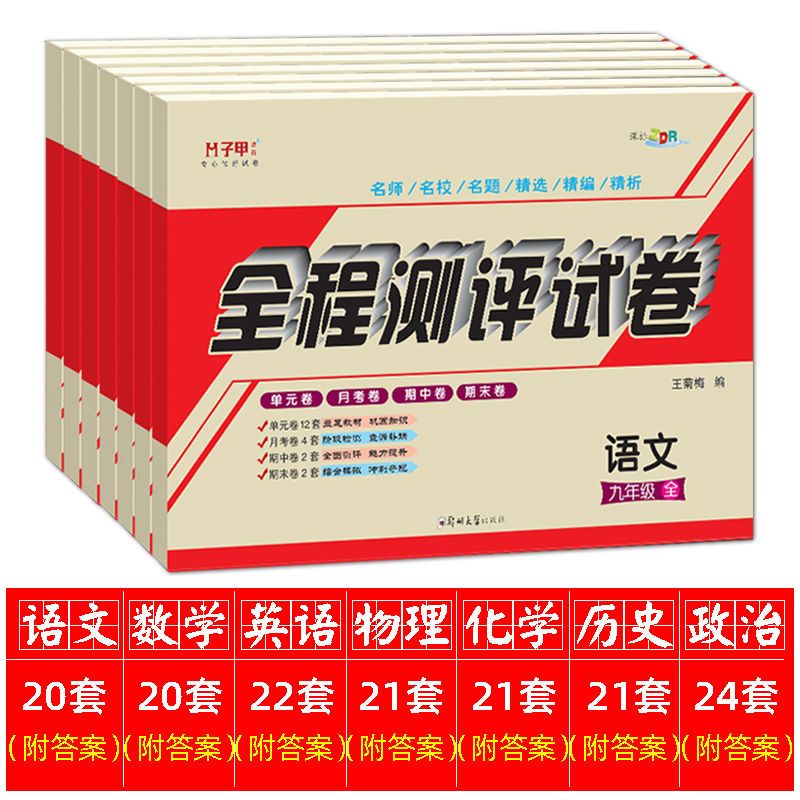 英语译林版 人教版九年级上下全一册试卷全套7册子甲教育全程测评试卷单元卷