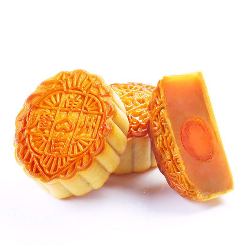 广州酒家月饼 蛋黄纯白莲蓉月饼 750克
