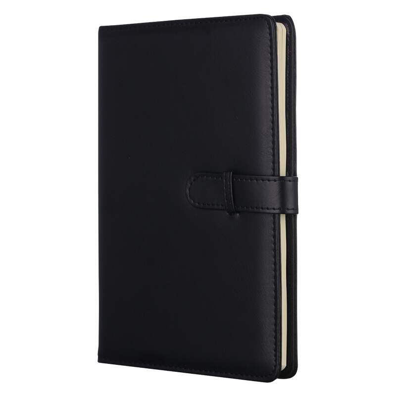 晨光(M&G) APYE8T73A 办公皮本 普惠带扣PU25k100黑 2本装高清大图