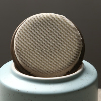 苏氏陶瓷(SUSHI CERAMICS)茶叶罐经典亚光铁锈茶具配件(蓝)