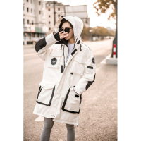 子沫雨JMOORY2020新款军工装羽绒服女中长款情侣款韩版户外明星同款外套潮