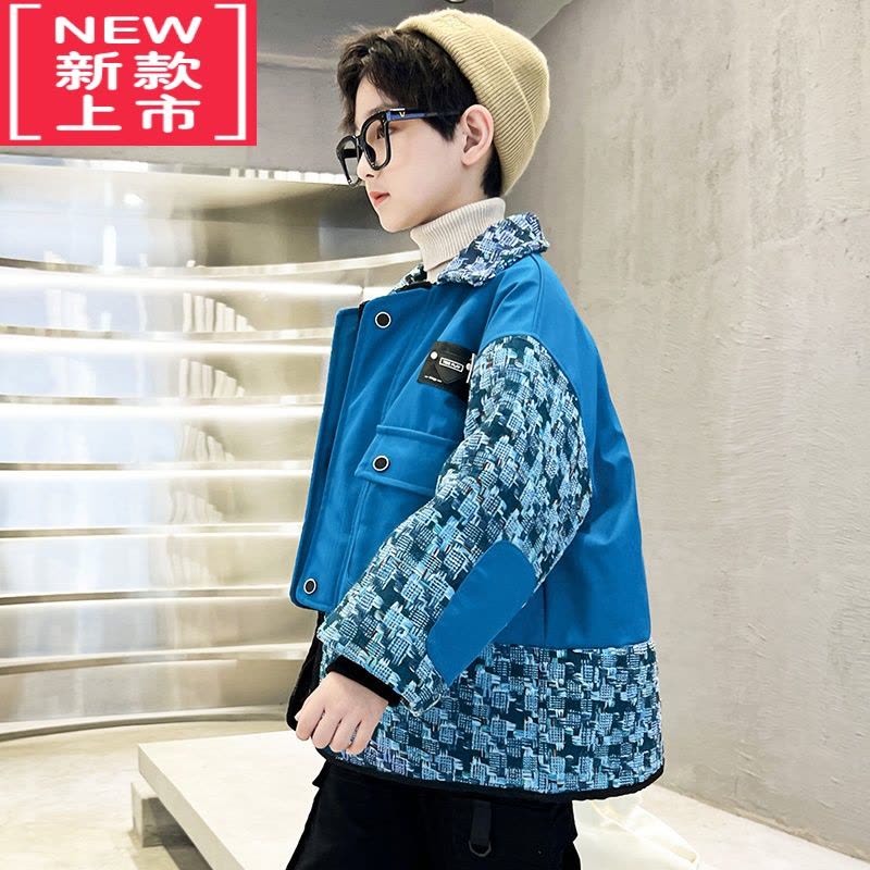 可莉允男童外套冬装2022新款儿童棉服夹棉加厚洋气休闲韩版秋冬保暖棉衣图片