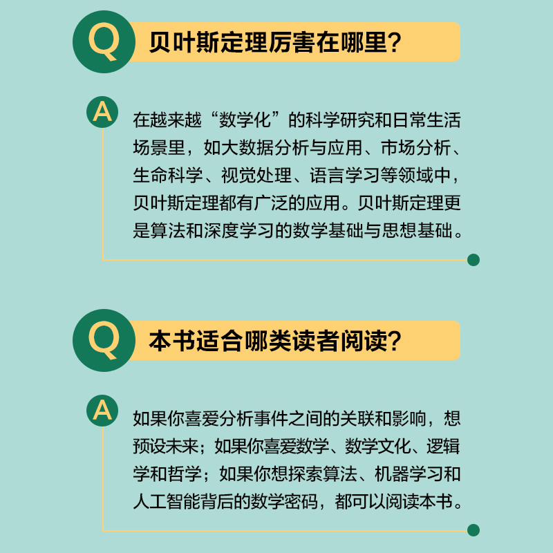 [醉染正版]贝叶斯的博弈 数学思维与人工智能 黄黎原 贝叶斯理论入门读物 数学算法机器学习逻辑学哲学法国数学类科普书 大高清大图