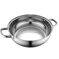 爱仕达(ASD)304不锈钢清汤火锅盆30CM5升 家用打边炉一锅多用易清洁大容量汤锅 燃气电磁炉通用锅具涮肉锅