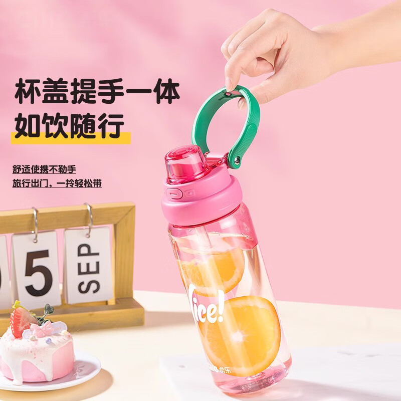 希乐Tritan塑料水杯大容量男女户外健身运动水杯学生便携吸管直饮杯子高清大图