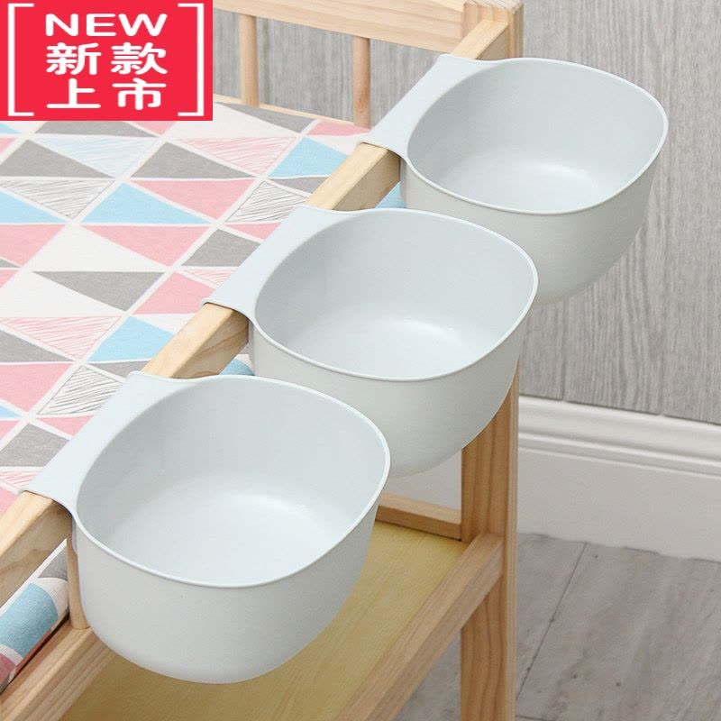 可莉允尿布台收纳盒塑料婴儿床边挂篮抚触按摩台置储物篮尿布收纳挂袋图片