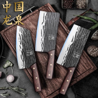 龙泉菜刀家用刀具厨房切菜刀厨师专用切肉切片刀锻打砍骨头刀7163