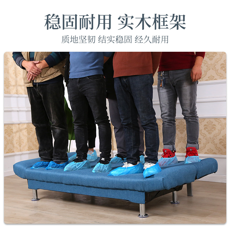 折叠沙发床单人两用简易出租房布艺迷你网红懒人沙发客厅小户型高清大图