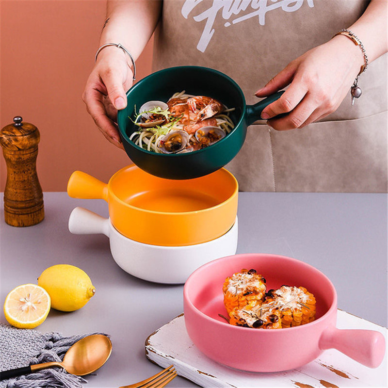 焗饭碗北欧风带柄烘焙烤碗