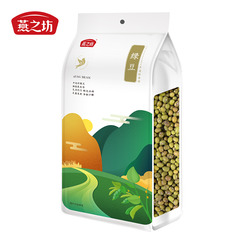 燕之坊绿豆1kg量贩装细腻清甜易出沙五谷杂粮粗粮粥饭高清大图