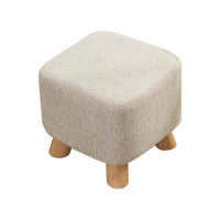 创世人 实木凳子时尚圆凳方凳简约沙发凳矮凳客厅茶几凳布艺换鞋凳家用小板凳(4把起拍)