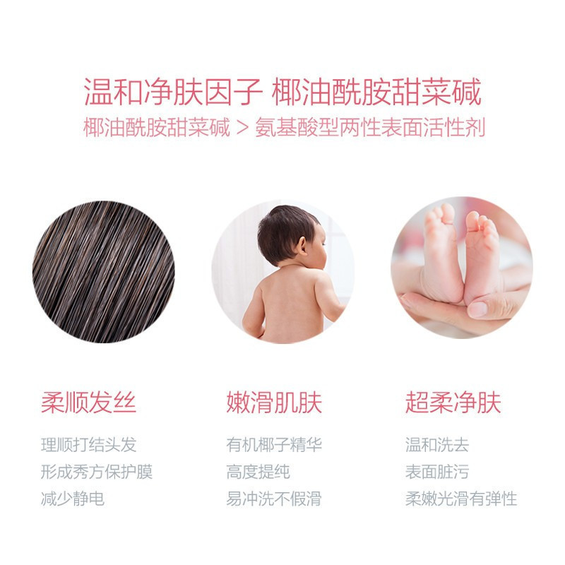 红色小象 儿童洗发水沐浴露 婴儿洗发沐浴二合一 桃叶果果双萃精华洗发沐浴露550ml