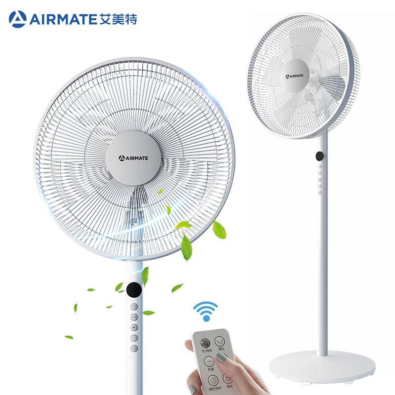 艾美特(Airmate) 电风扇 五叶大风量3档遥控控制正常风预约落地扇家用电扇空调伴侣 CS35-R12