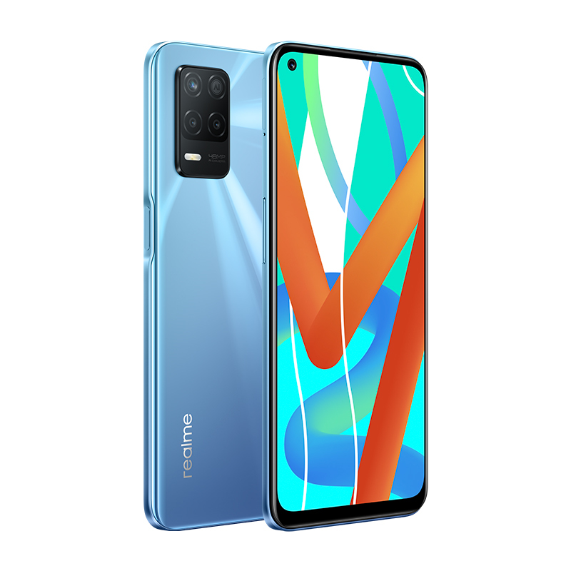 realme 真我V13 5G手机 8GB+128GB 天青色 5000mAh大电池 4800万三摄 双5G天玑700 OPPO提供售后支持