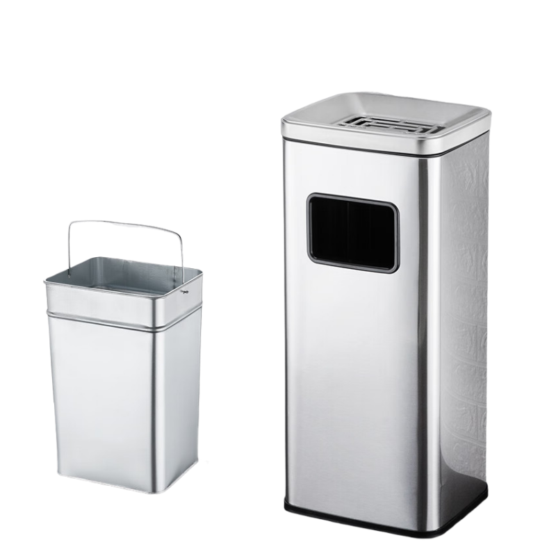 铭思达不锈钢垃圾桶35L个高清大图