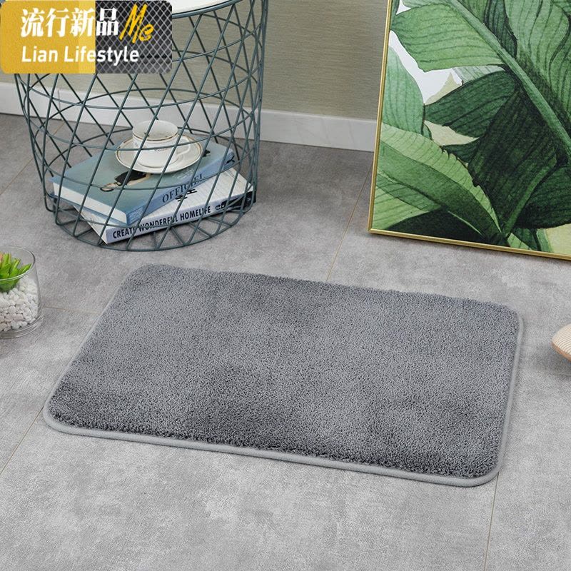 超细纤维吸水地垫垫厕所浴室防滑垫厨房卧室进口脚垫地毯家用 三维工匠图片