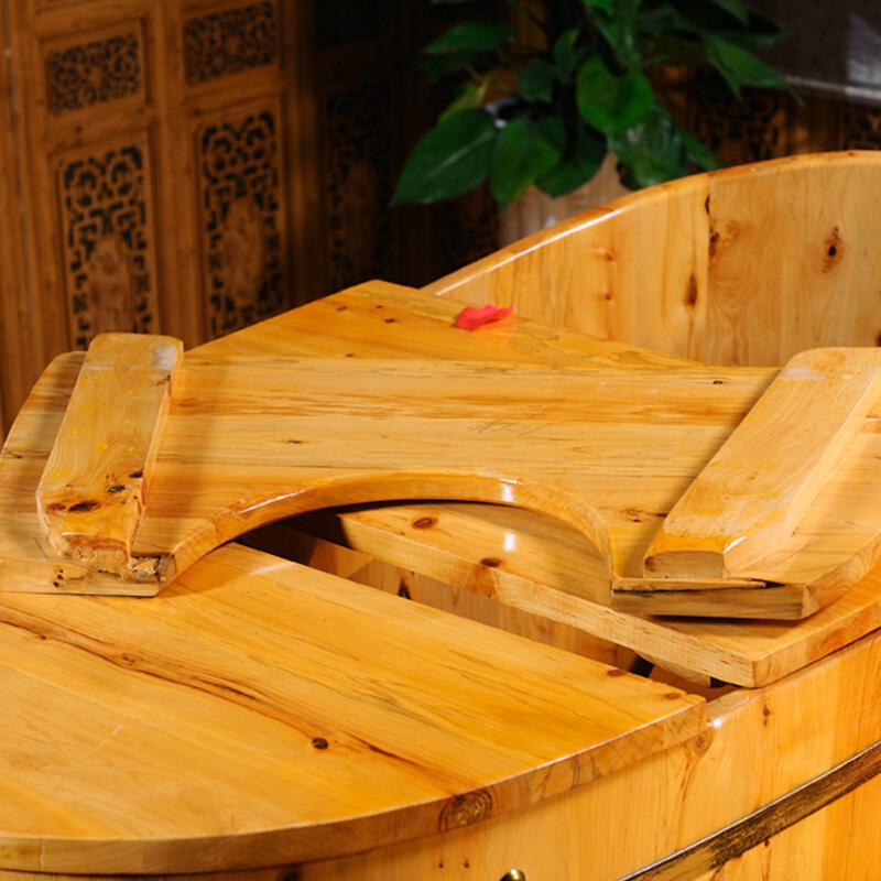 香柏木熏蒸泡澡木桶药浴木桶蒸汽桑拿泡澡桶带盖波迷娜bomina