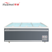 华美（Huamei）组合岛柜HDZ-1066T升商用大容量卧式冰柜 海鲜展示柜冷藏冷冻玻璃门雪糕速冻冷柜