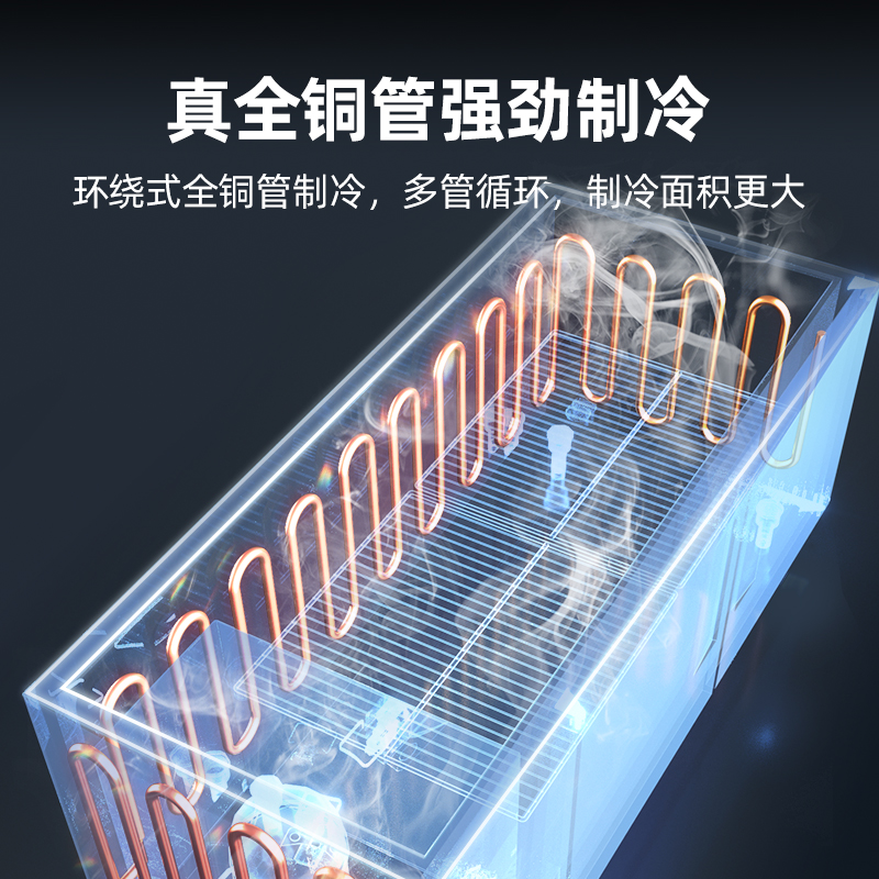星星KTCD-1580GT铜管厨房工作台冰柜冷藏工作台水吧台商用平冷卧式冰箱厨房保鲜柜不锈钢冷冻柜奶茶操作台高清大图