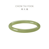 周大福温润古风细款圆条叮当镯和田玉手镯EOV13七夕礼物