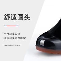 洁艺匠中筒防水雨鞋 YXH02 黑色单鞋款