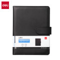 得力(deli) DP405 办公活页皮面本-25k-210*145mm-100张(黑色)(本）