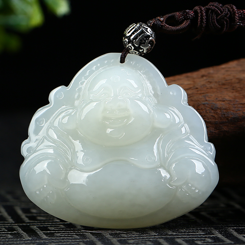 帛兰梓韵翡翠吊坠/项链ba0026 帛兰梓韵 天然和田玉佛公吊坠正品新疆