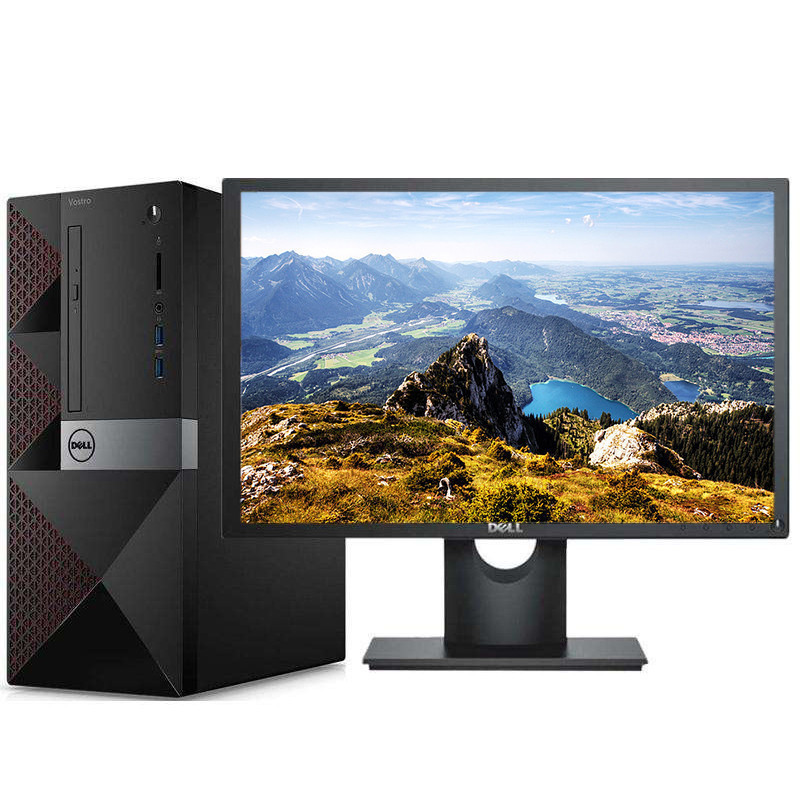 戴尔（DELL）成就3000-i5 办公台式机商用电脑整机 i5 8G 128G+1T 2G 带SE2717