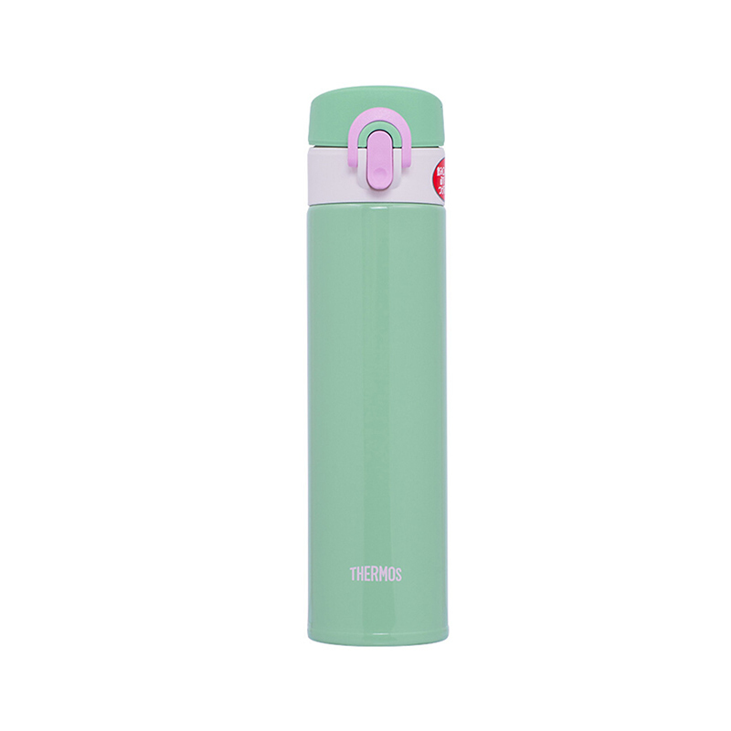 [一键开启]THERMOS膳魔师 真空304不锈钢保温杯 男女通用 JNI-402-POG 400ML 绿色