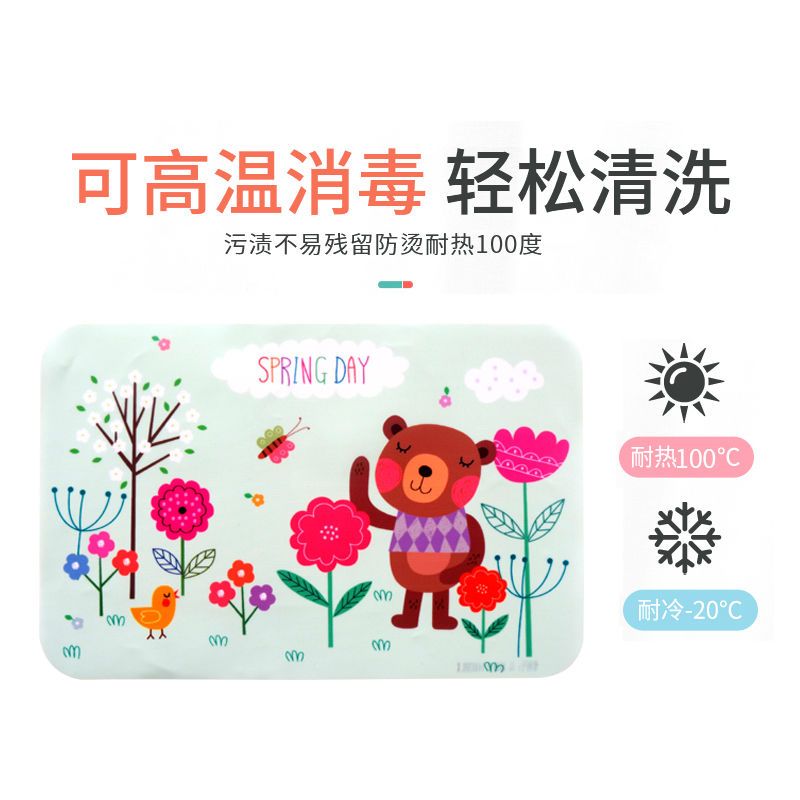 学生桌布餐垫儿童环保安全隔热防水防油学生桌布防滑用餐垫高清大图