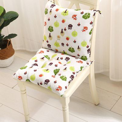 连体坐垫女靠垫一体办公室椅垫子加厚学生教室座垫椅子板凳子屁股 动物丛林 40*40(连体坐垫)