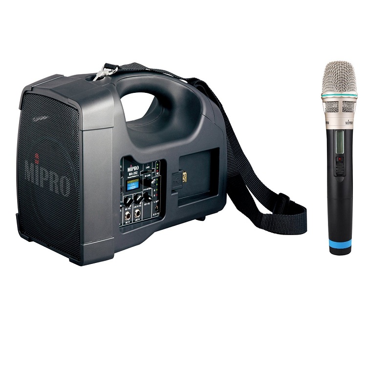 ma-202b户外无线手提移动便携音响可插卡充电式扩音器带话筒 配手持