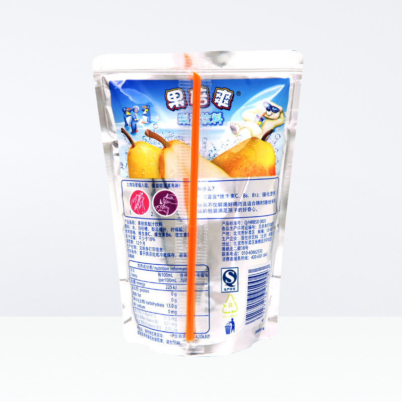 果倍爽 [2份装]梨汁味200ml*6袋整盒装 儿童宝宝果汁饮料富含维生素