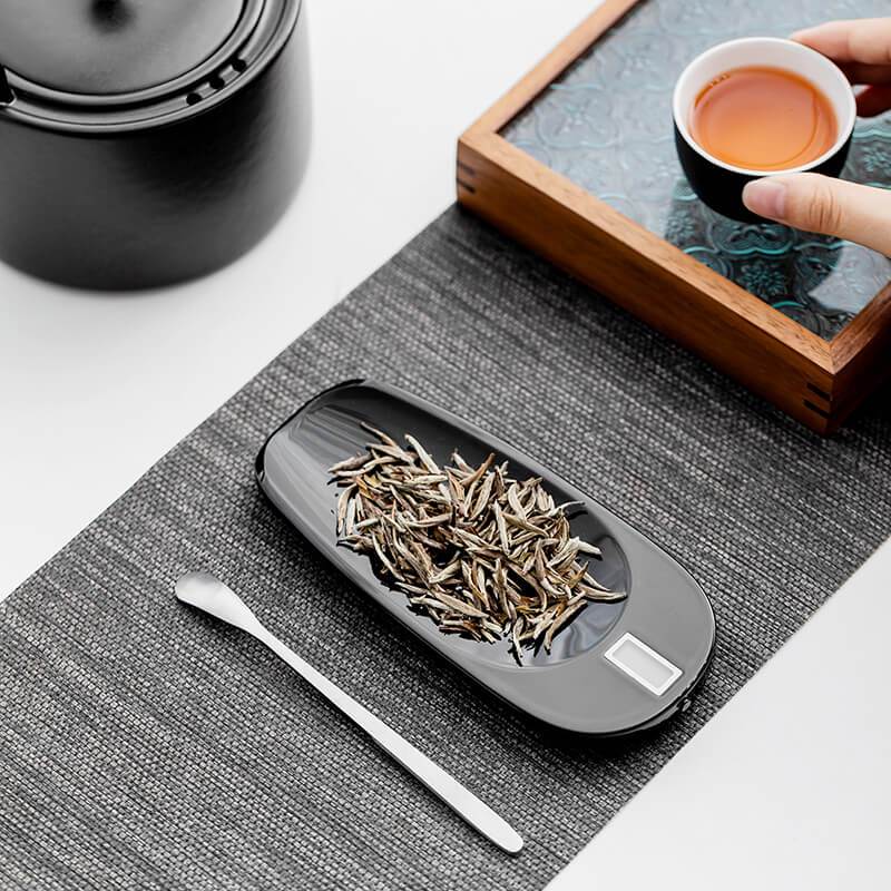 領藝 优选电子茶则茶勺茶匙茶拨茶荷茶针测量无量智能电子称重带克重量显示功夫茶具配件套装 无量茶则礼盒装