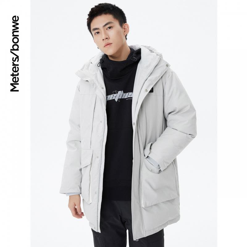 [1件3折价:199.5]美特斯邦威羽绒服男士冬季新款宽松工装连帽休闲保暖羽绒服图片