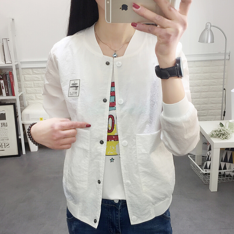 防晒衫女夏季短外套2018新款女装韩版薄款宽松百搭大码短款防晒衣