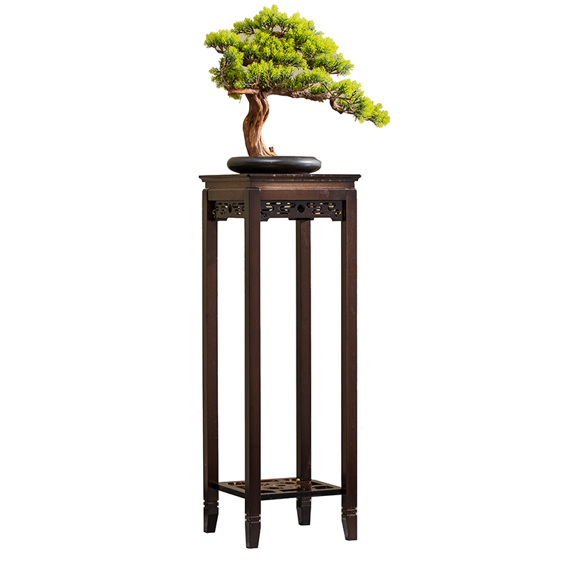 家柏饰(CORATED)花架子室内花台花盆架客厅落地式吊兰架仿古花几中式竹花架置物架 云影花台[小号]高清大图