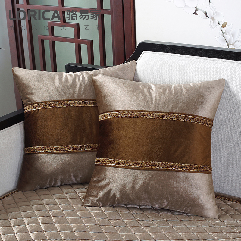 家柏饰(CORATED)沙发垫冬季毛绒防滑沙发套全包套罩简约现代坐垫子 锦素年华-电光蓝 80*100cm+花边高清大图