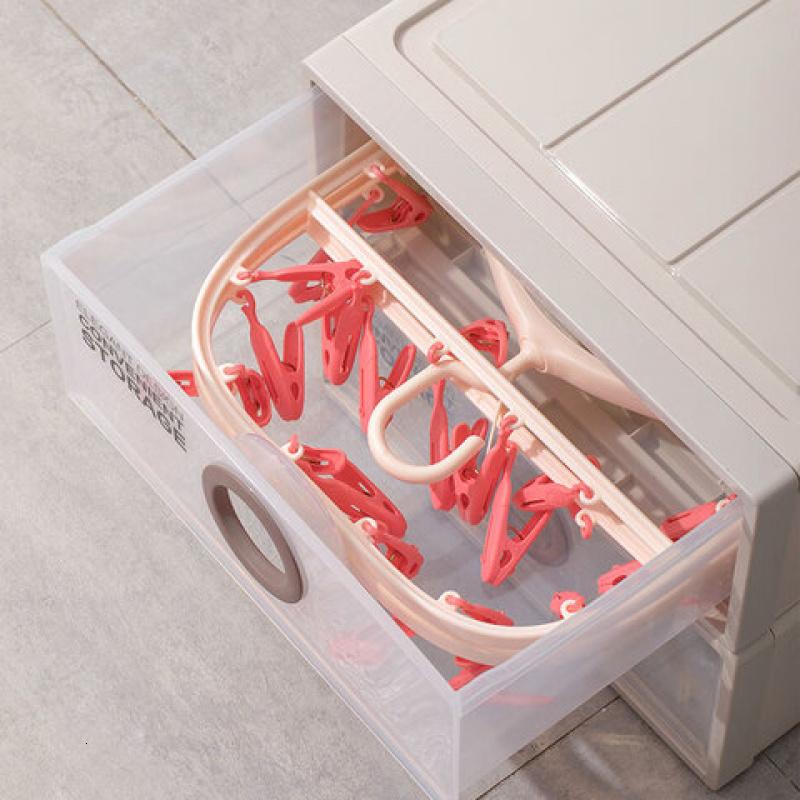 茶花(CHAHUA) C07010 可折叠晾衣架 43.5*34*cm (单位:只) 粉色