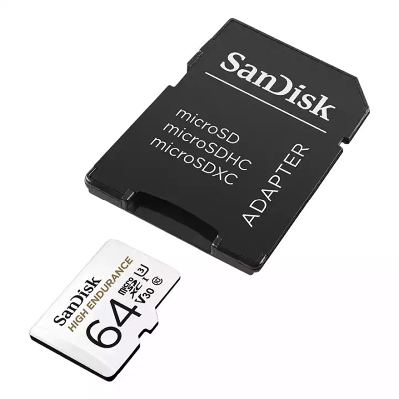 闪迪行车记录仪存储卡/安防监控专用内存卡Micro SD卡高度耐用U3/V30 TF卡 64G 读速100MB/S