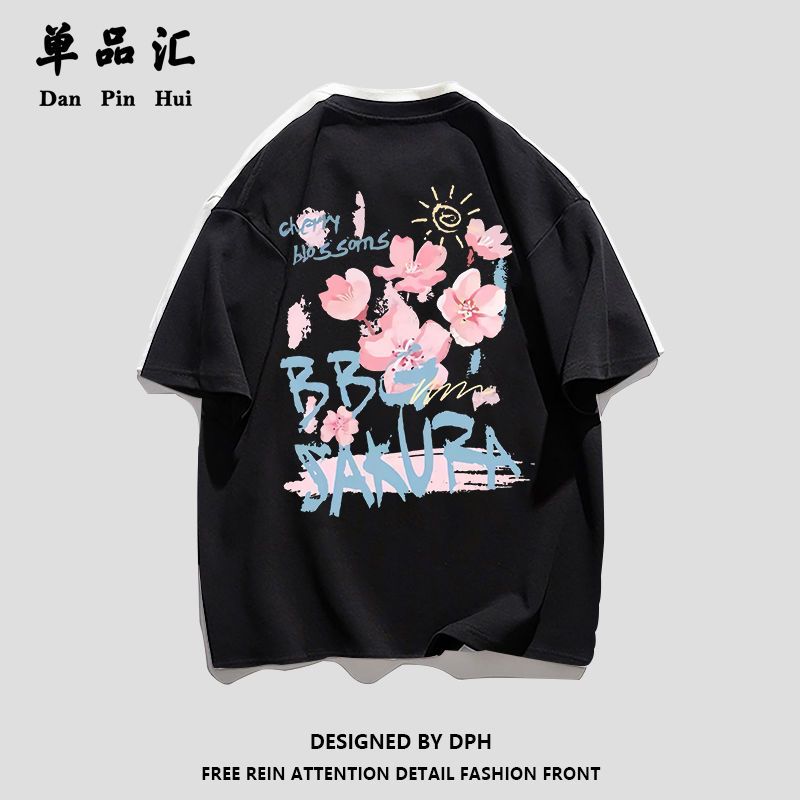 单品汇纯棉短袖T恤女学生宽松百搭夏季新款字母印花半袖上衣女装