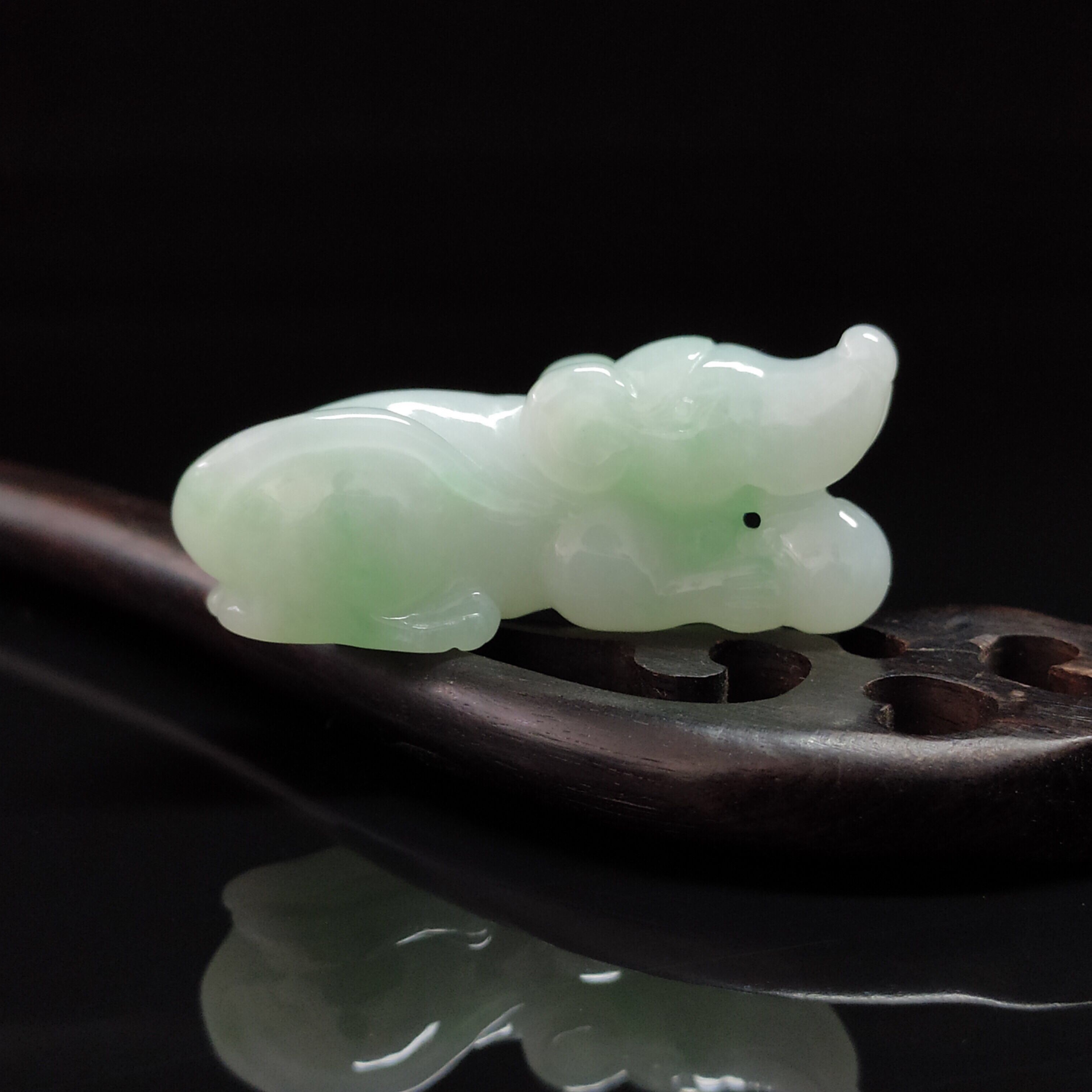 缘源珠宝天然a货翡翠吊坠细糯春彩色翡翠生肖鼠玉坠男女款挂件参数